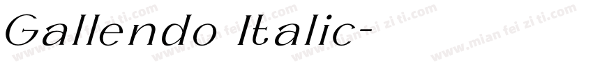 Gallendo Italic字体转换